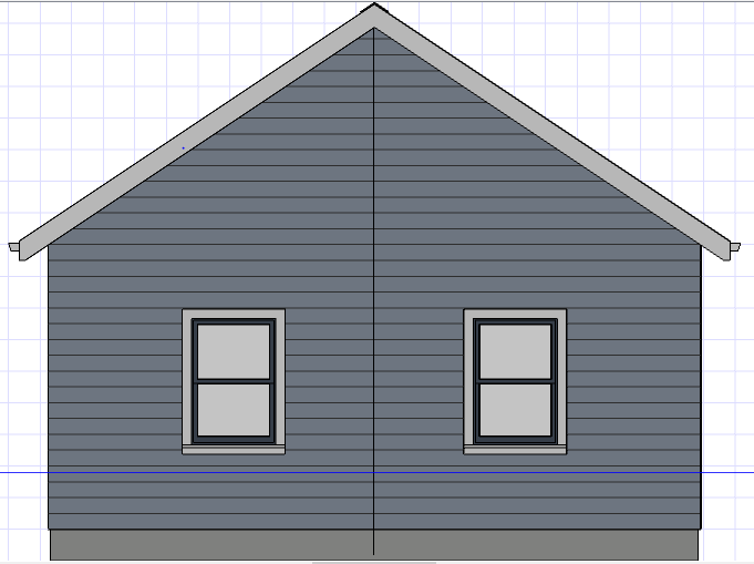 The vertical line in the center of the gable represents the string that every framing member must remain parallel with.
